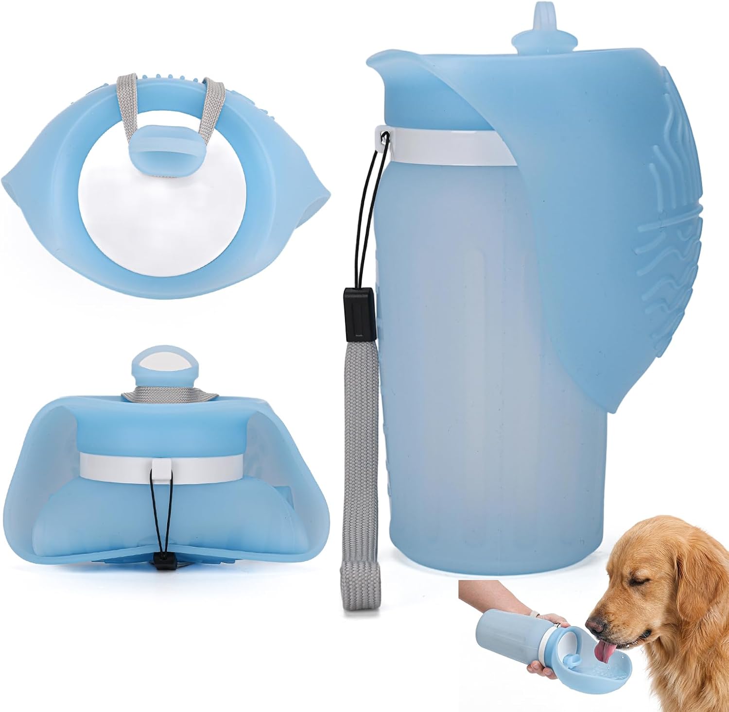Stay Hydrated on the Go with Our Lightweight Leak-Proof Portable Dog Water Bottle - Perfect for Outdoor Adventures!