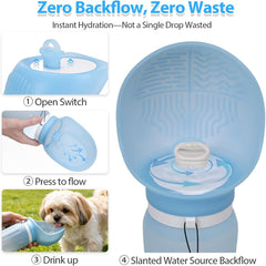 Stay Hydrated on the Go with Our Lightweight Leak-Proof Portable Dog Water Bottle - Perfect for Outdoor Adventures!